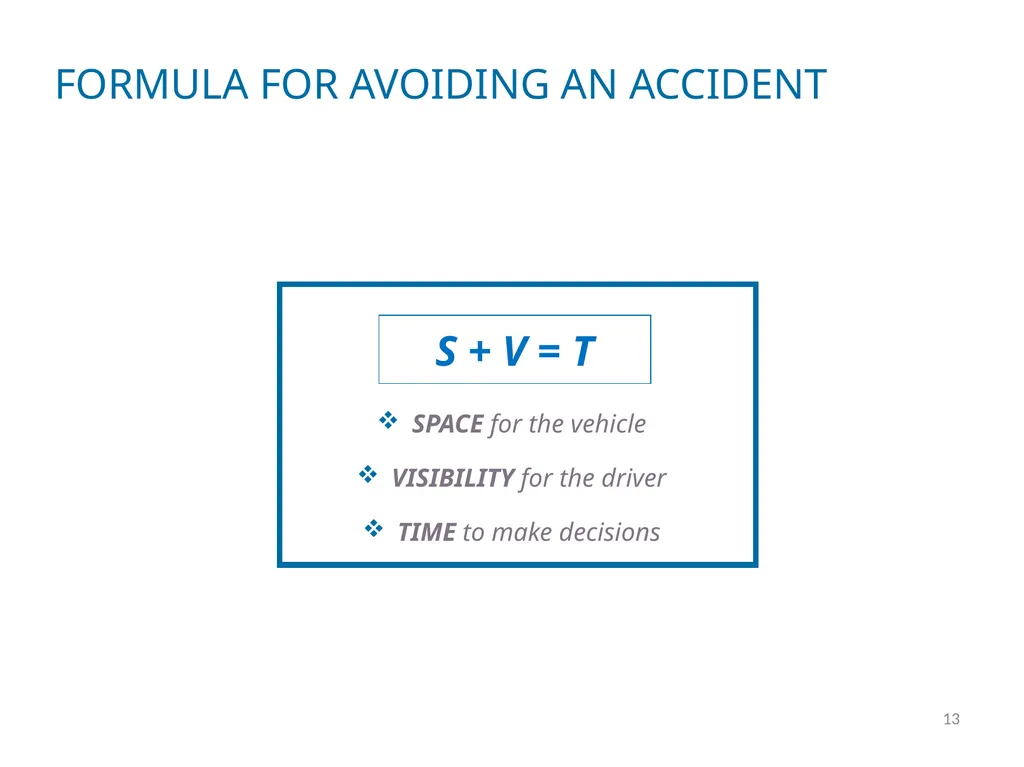 DEFENSIVE DRIVER TRAINING 1 2 DEFINING DEFENSIVE - slide 13 of 24