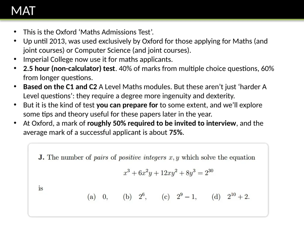 Topic 0: Introduction Dr J Frost - slide 6 of 28