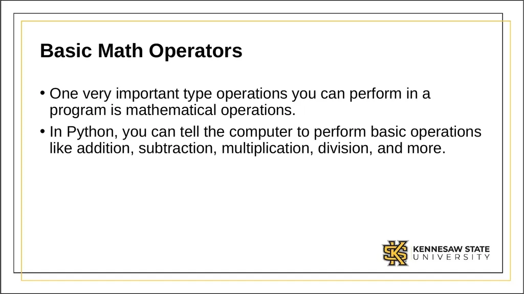CSE 1321 Module 1 Syntax Basics: Variables, - slide 53 of 60