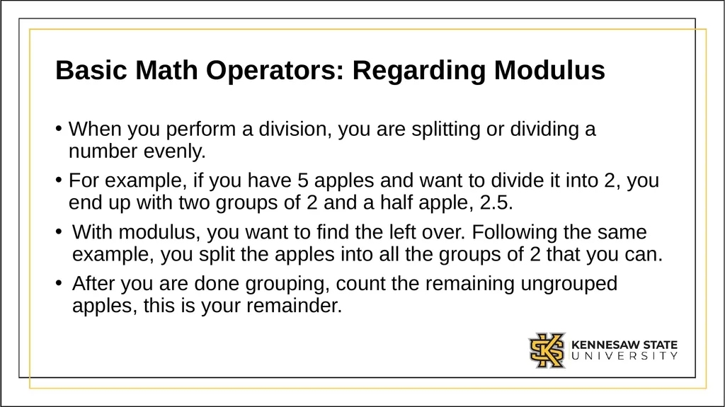 CSE 1321 Module 1 Syntax Basics: Variables, - slide 59 of 60