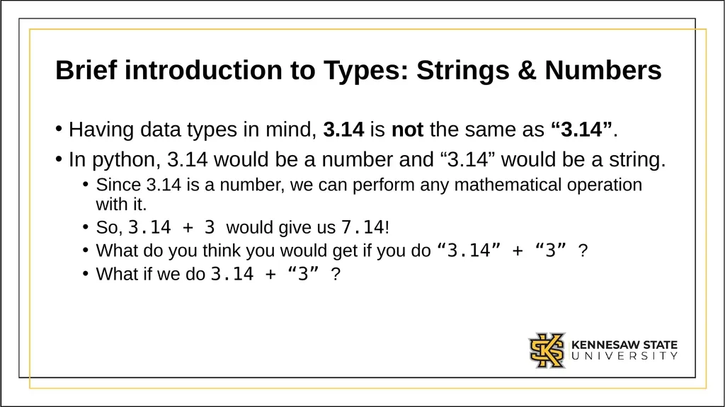 CSE 1321 Module 1 Syntax Basics: Variables, - slide 17 of 60