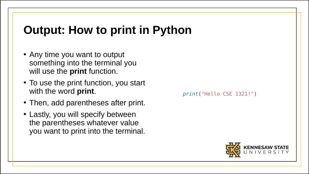 CSE 1321 Module 1 Syntax Basics: Variables, - slide 40 of 60