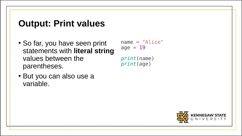 CSE 1321 Module 1 Syntax Basics: Variables, - slide 45 of 60