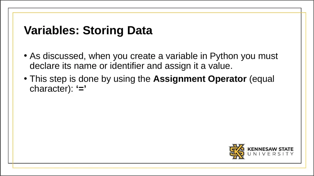 CSE 1321 Module 1 Syntax Basics: Variables, - slide 35 of 60