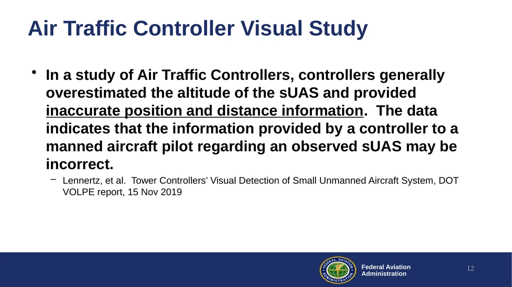 Drone Visual Operations Research Lessons Learned - slide 12 of 29