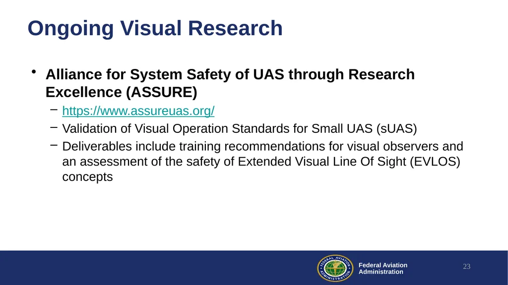 Drone Visual Operations Research Lessons Learned - slide 23 of 29