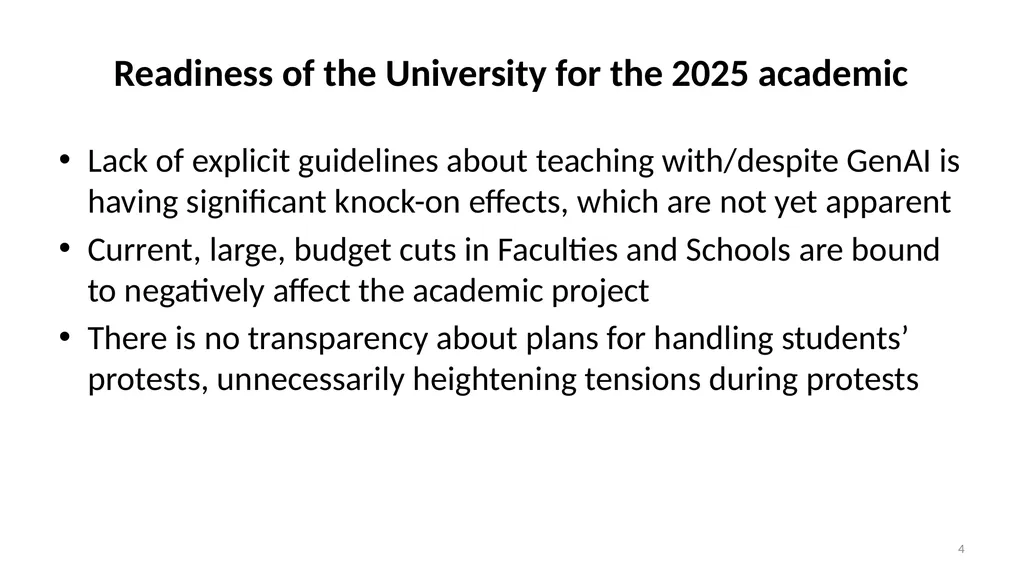 An Overview of Wits’ Preparedness for the 2025 - slide 4 of 25