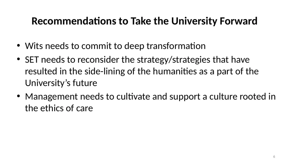 An Overview of Wits’ Preparedness for the 2025 - slide 6 of 25