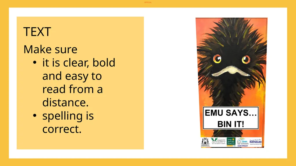 DESIGNING AN EFFECTIVE BIN STICKER GOAL To - slide 5 of 9