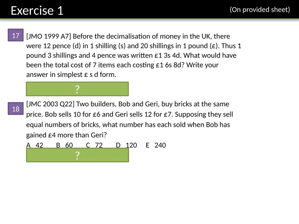 Year 7 Written Calculations Dr J Frost - slide 12 of 27