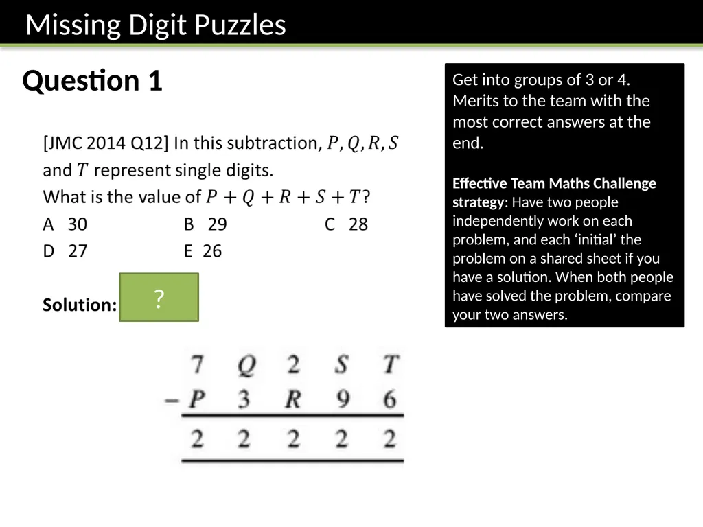 Year 7 Written Calculations Dr J Frost - slide 18 of 27
