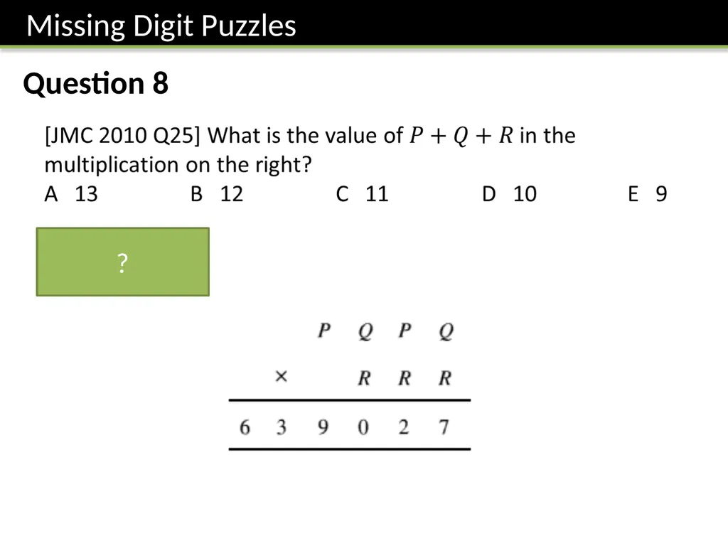 Year 7 Written Calculations Dr J Frost - slide 25 of 27