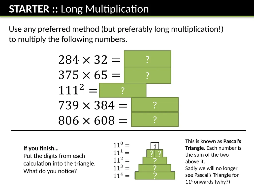 Year 7 Written Calculations Dr J Frost - slide 3 of 27
