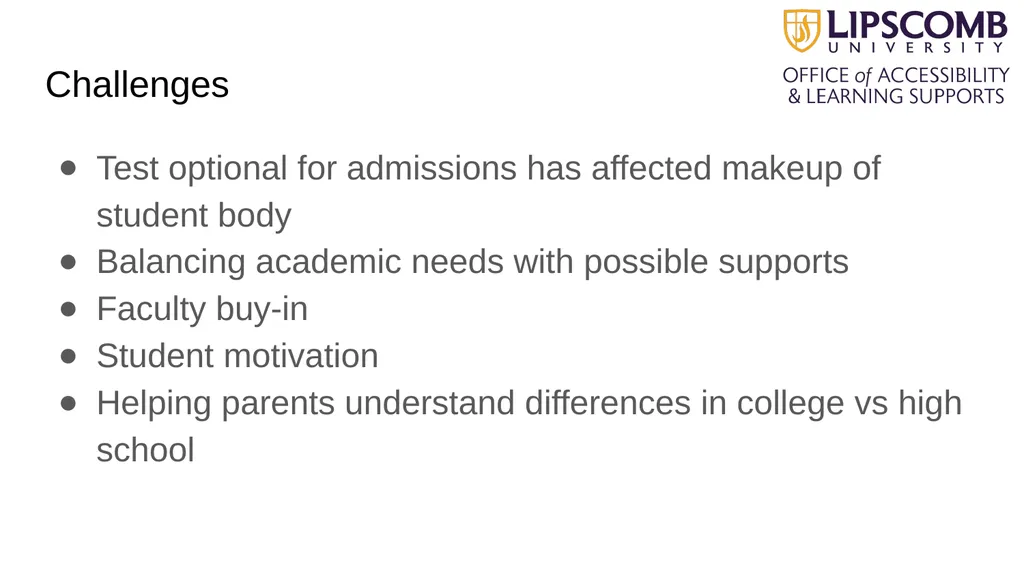 Beyond Accommodations: Increasing the Retention of - slide 20 of 23