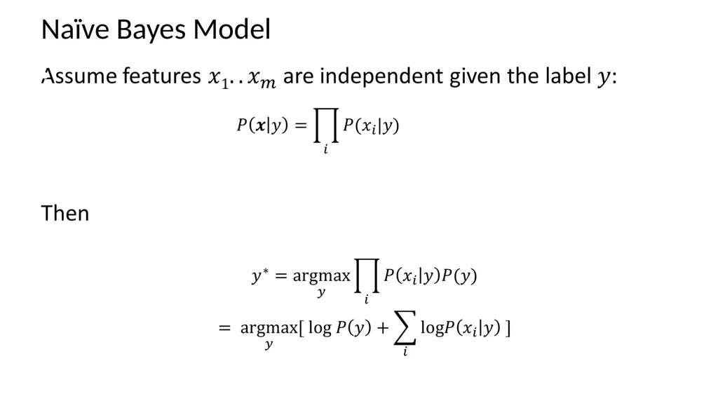 Naïve Bayes Classifier Applied Machine Learning - slide 18 of 36