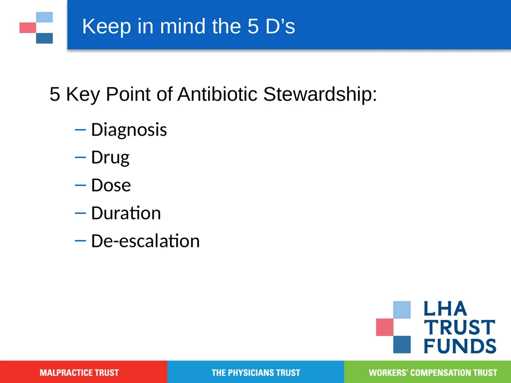 Antibiotic Stewardship Basic Training Objectives - slide 35 of 43