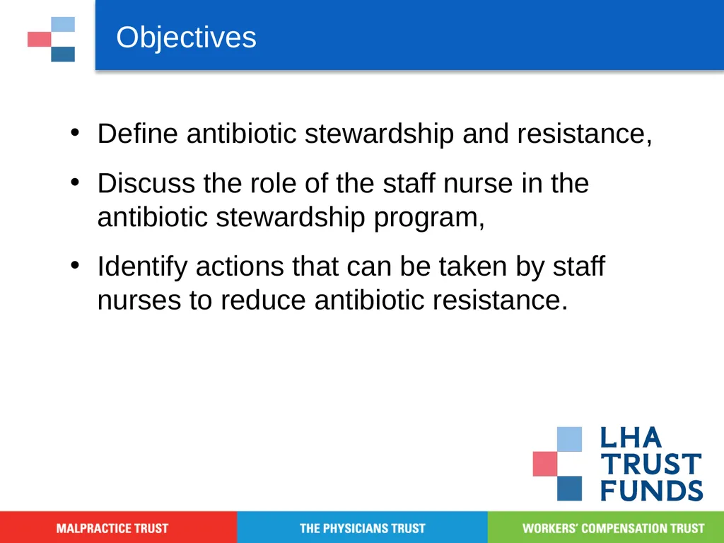 Antibiotic Stewardship Basic Training Objectives - slide 2 of 43