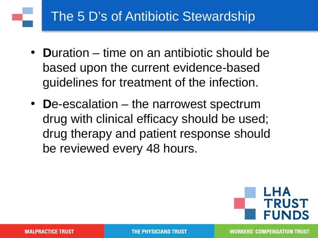 Antibiotic Stewardship Basic Training Objectives - slide 37 of 43