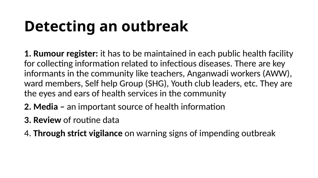 Outbreak Management including Quarantine, - slide 11 of 28