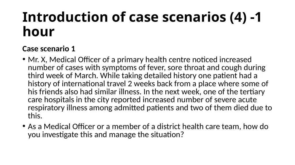 Outbreak Management including Quarantine, - slide 5 of 28