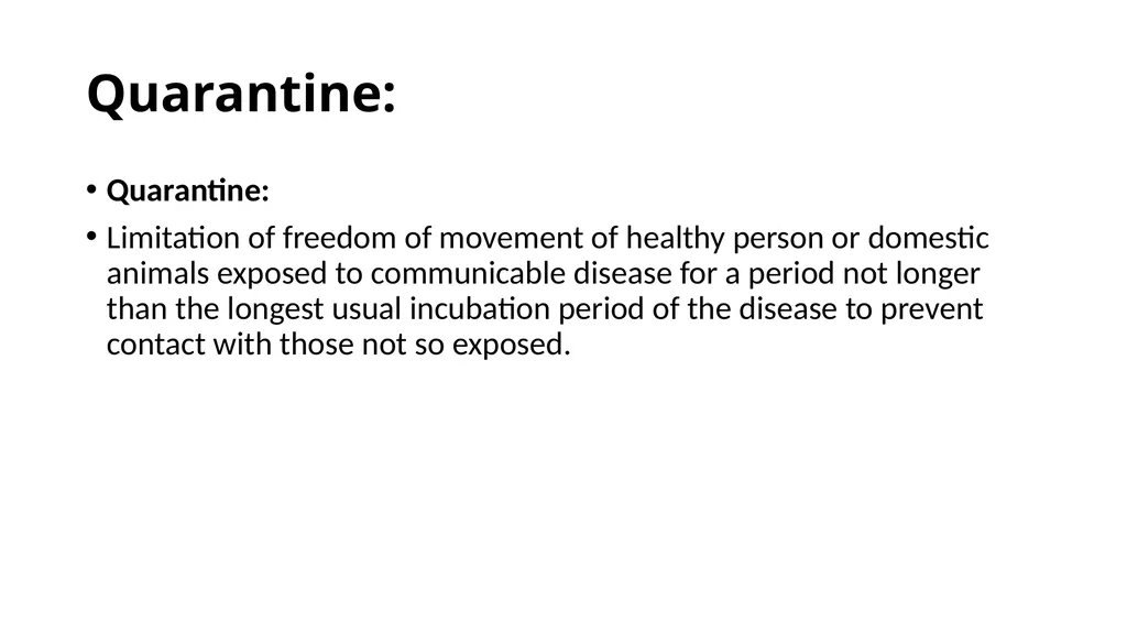 Outbreak Management including Quarantine, - slide 27 of 28