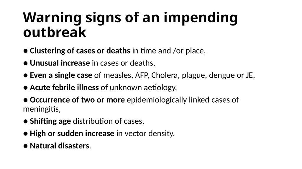 Outbreak Management including Quarantine, - slide 10 of 28