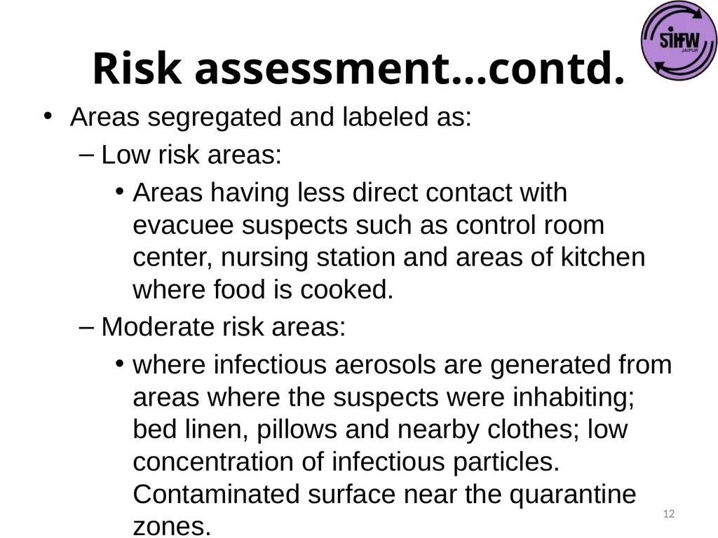 Guidelines for Quarantine facilities for COVID -19 - slide 12 of 42