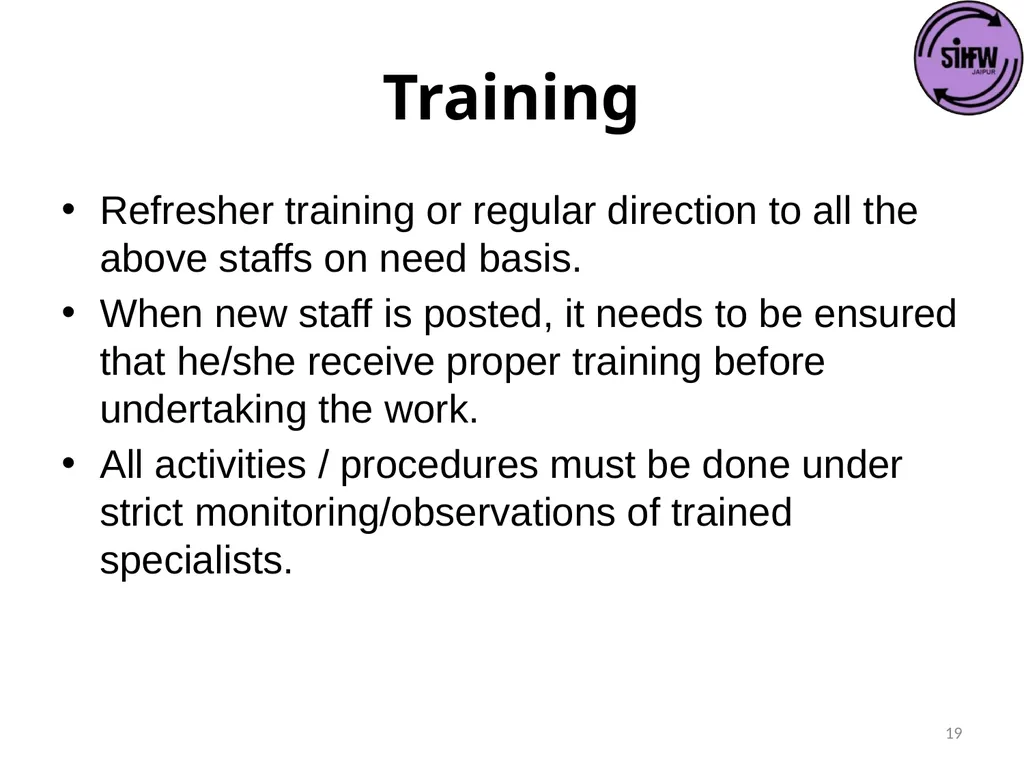 Guidelines for Quarantine facilities for COVID -19 - slide 19 of 42