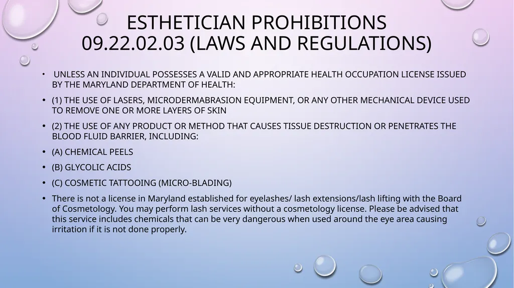 . THE MARYLAND BOARD OF COSMETOLOGISTS - slide 16 of 17