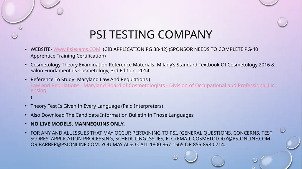 . THE MARYLAND BOARD OF COSMETOLOGISTS - slide 7 of 17