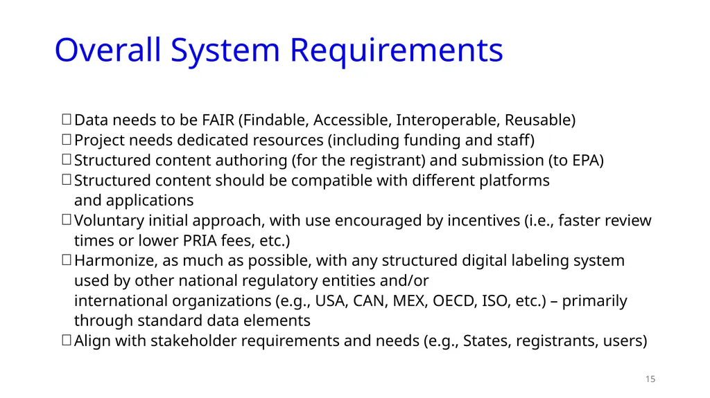 PPDC Label Reform Workgroup Update PPDC Fall - slide 15 of 27