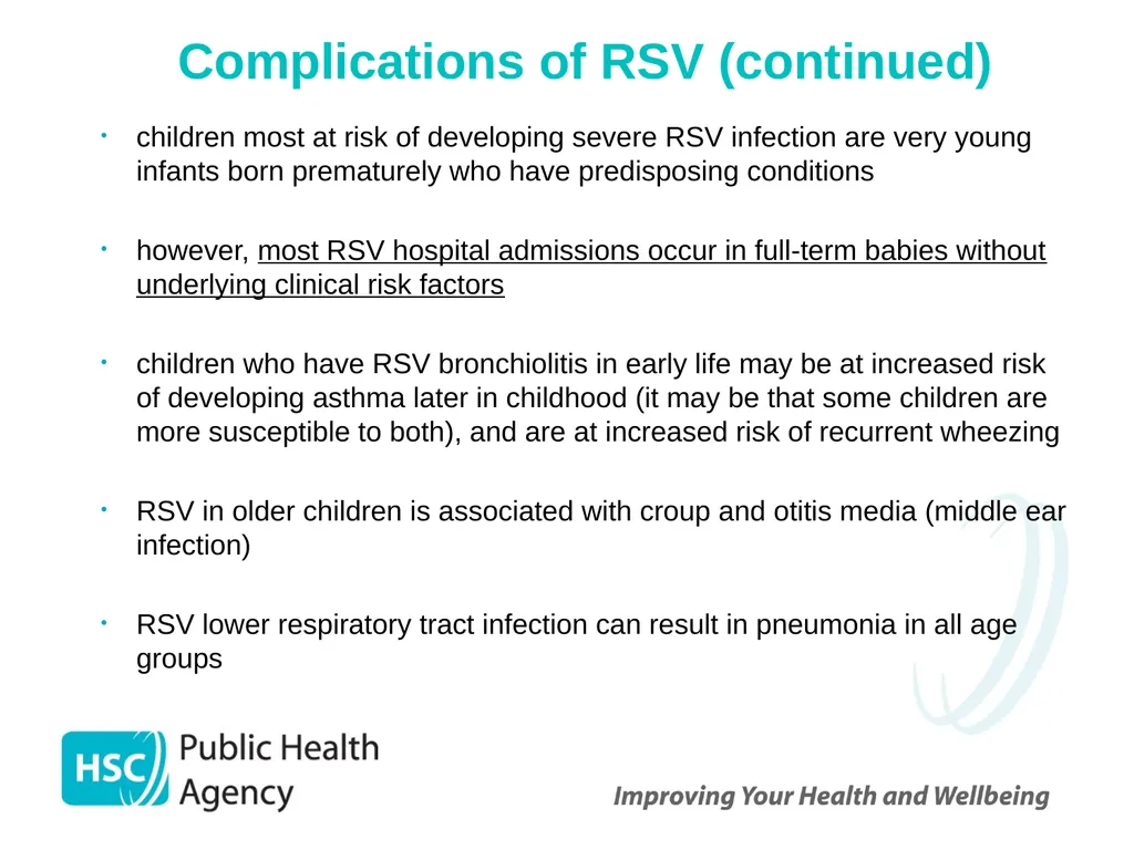 Respiratory syncytial virus (RSV) immunisation for - slide 8 of 39