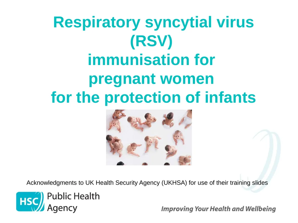 Respiratory syncytial virus (RSV) immunisation for - slide 1 of 39