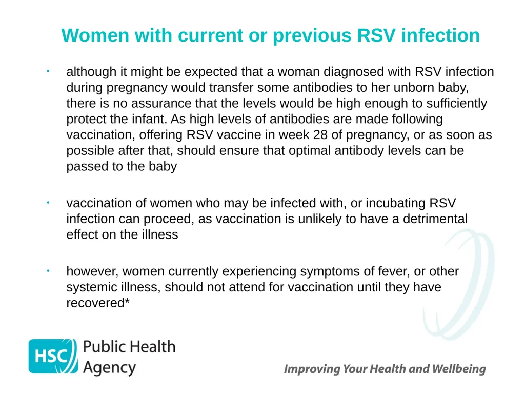 Respiratory syncytial virus (RSV) immunisation for - slide 26 of 39