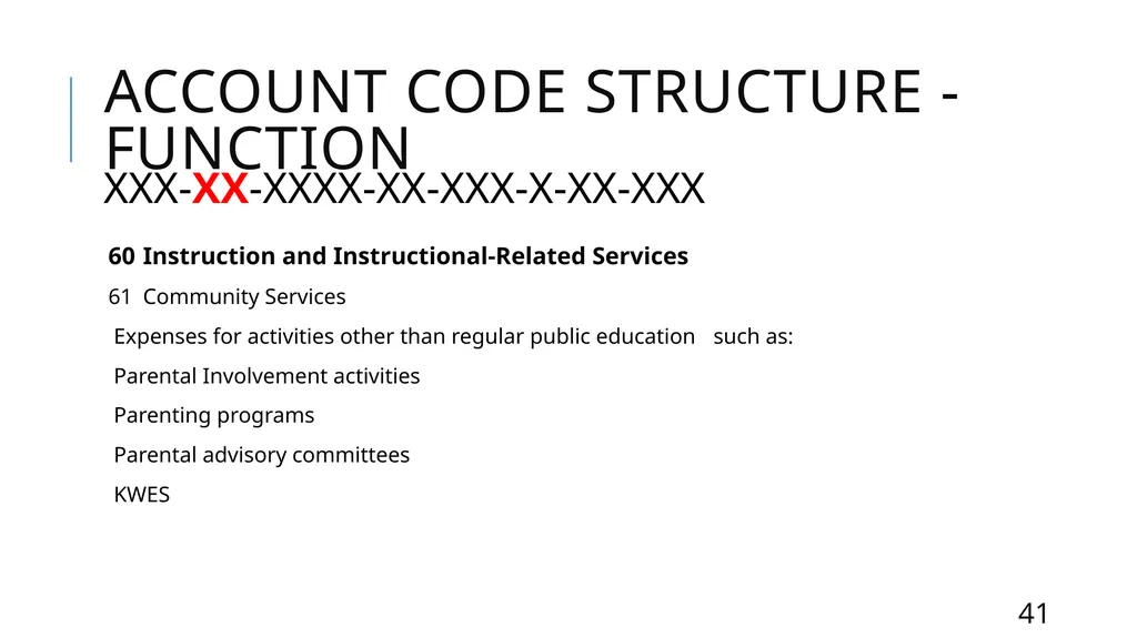Mastering the FASRG Account Codes Dates: February - slide 41 of 106