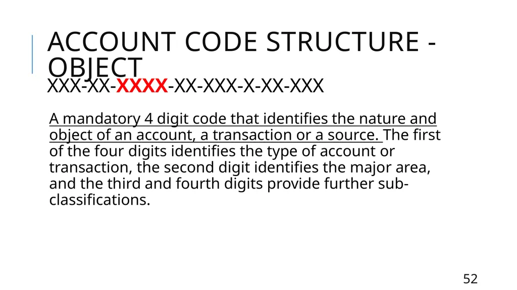 Mastering the FASRG Account Codes Dates: February - slide 52 of 106