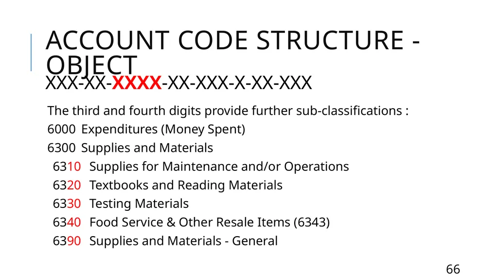 Mastering the FASRG Account Codes Dates: February - slide 66 of 106