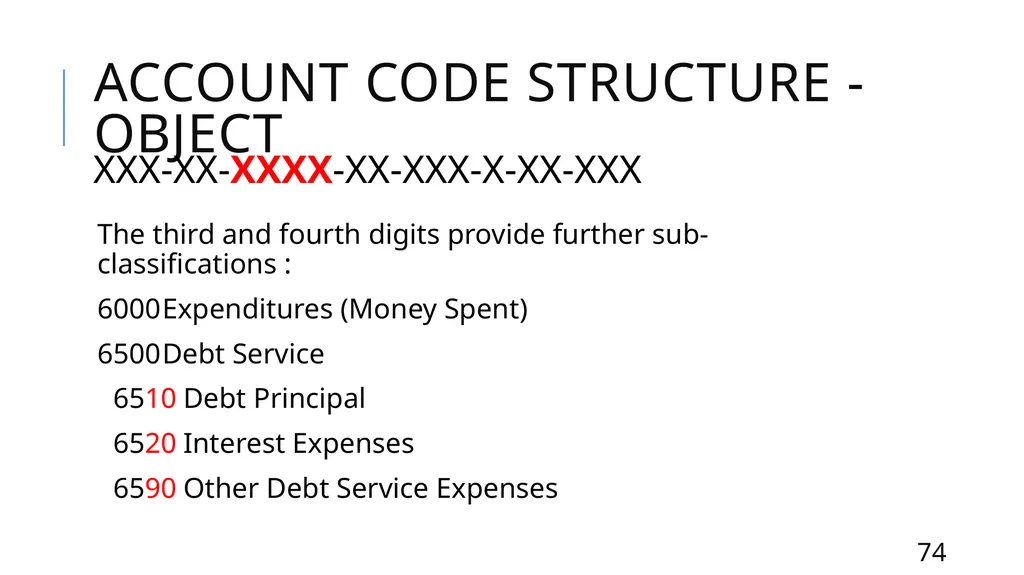 Mastering the FASRG Account Codes Dates: February - slide 74 of 106