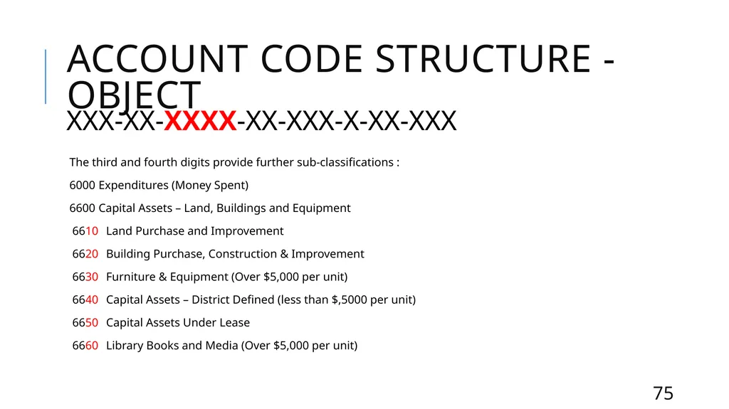 Mastering the FASRG Account Codes Dates: February - slide 75 of 106