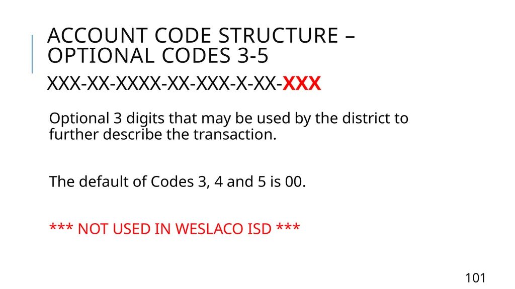 Mastering the FASRG Account Codes Dates: February - slide 101 of 106