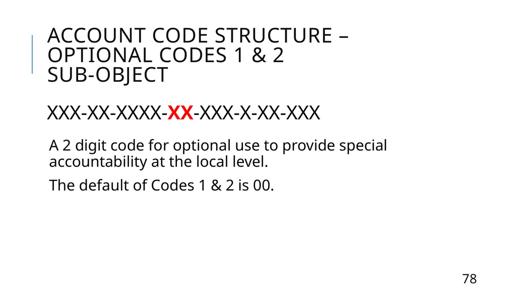 Mastering the FASRG Account Codes Dates: February - slide 78 of 106