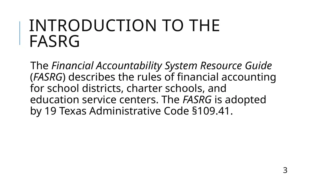 Mastering the FASRG Account Codes Dates: February - slide 3 of 106