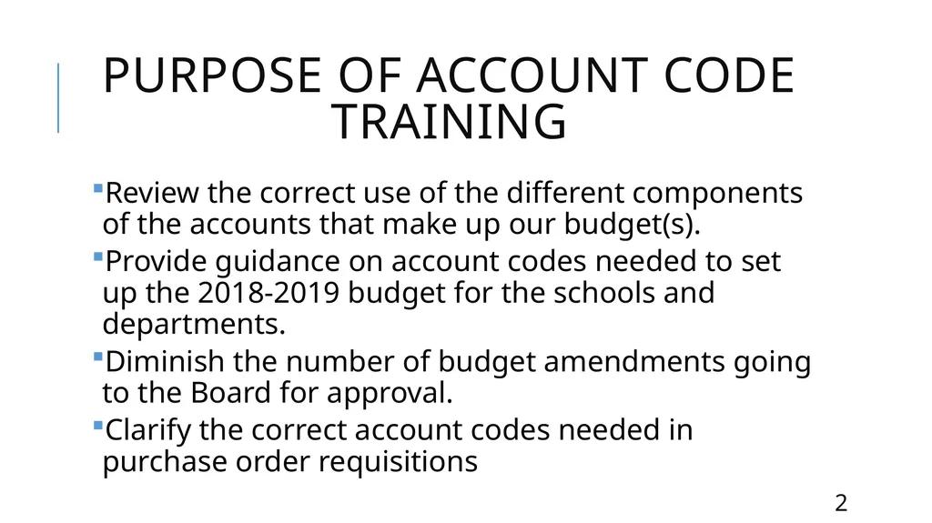 Mastering the FASRG Account Codes Dates: February - slide 2 of 106