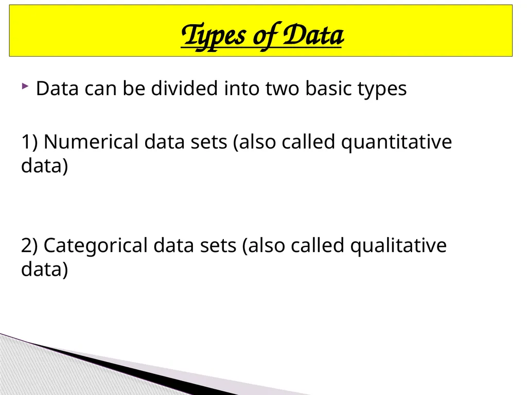 discrete secondary Categorical primary Numerical - slide 5 of 20