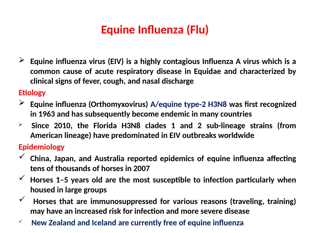 Equine Influenza (Flu) Dr Mritunjay Kumar - slide 2 of 10