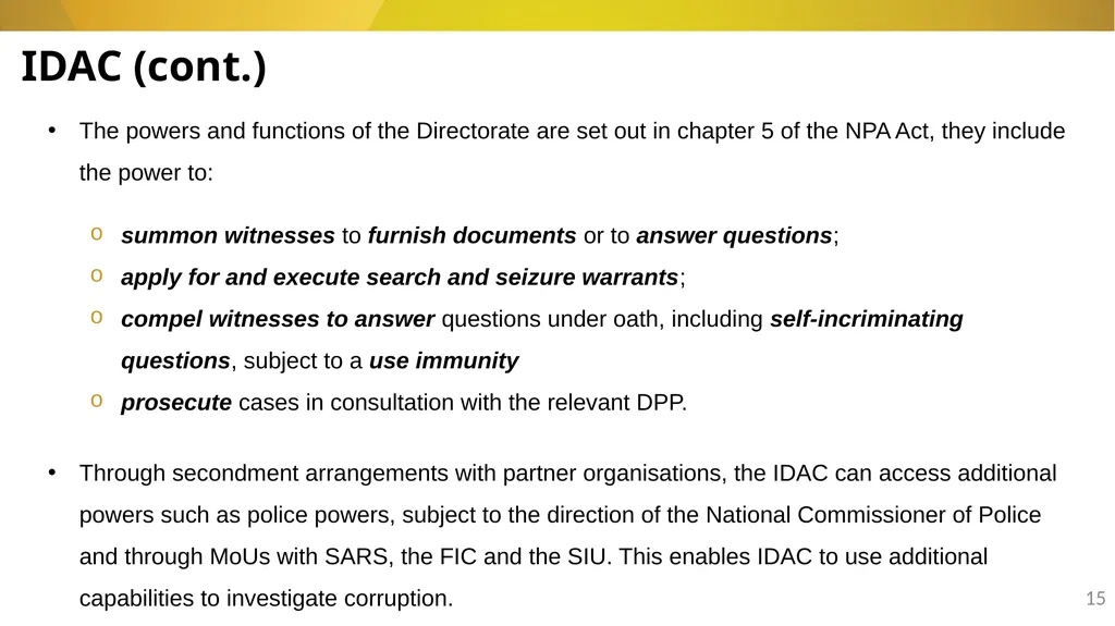 20 November 2024 SIU REFERRALS TO NPA PRESENTATION - slide 15 of 60