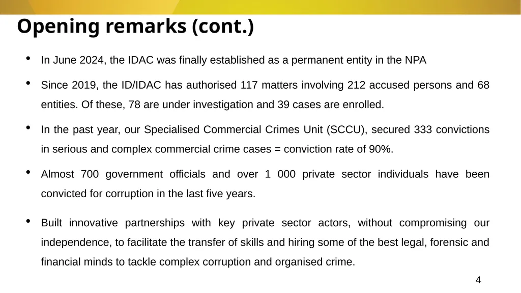 20 November 2024 SIU REFERRALS TO NPA PRESENTATION - slide 4 of 60
