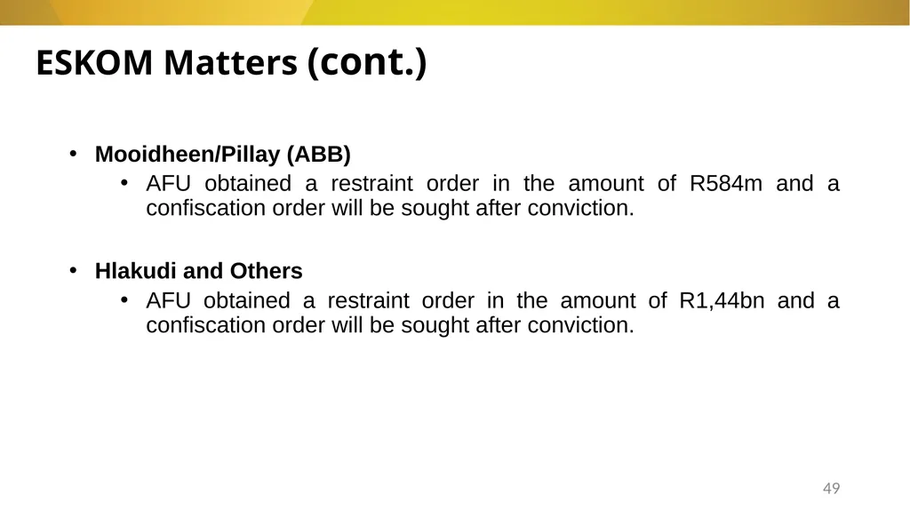 20 November 2024 SIU REFERRALS TO NPA PRESENTATION - slide 49 of 60
