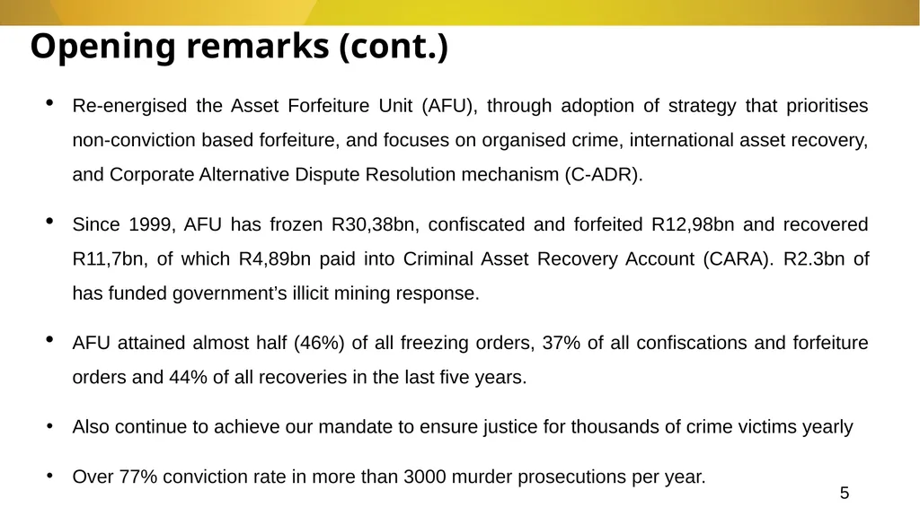 20 November 2024 SIU REFERRALS TO NPA PRESENTATION - slide 5 of 60