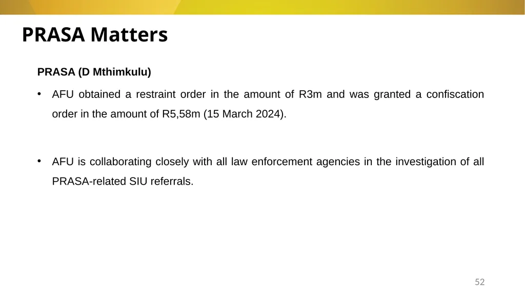 20 November 2024 SIU REFERRALS TO NPA PRESENTATION - slide 52 of 60